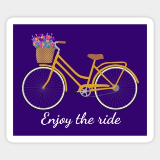 Enjoy the ride on a bicycle Sticker